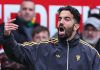 Ruben Amorim berteriak di laga Manchester United v Sunderland