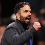 Ruben Amorim merayakan kemenangan Manchester United atas Brighton