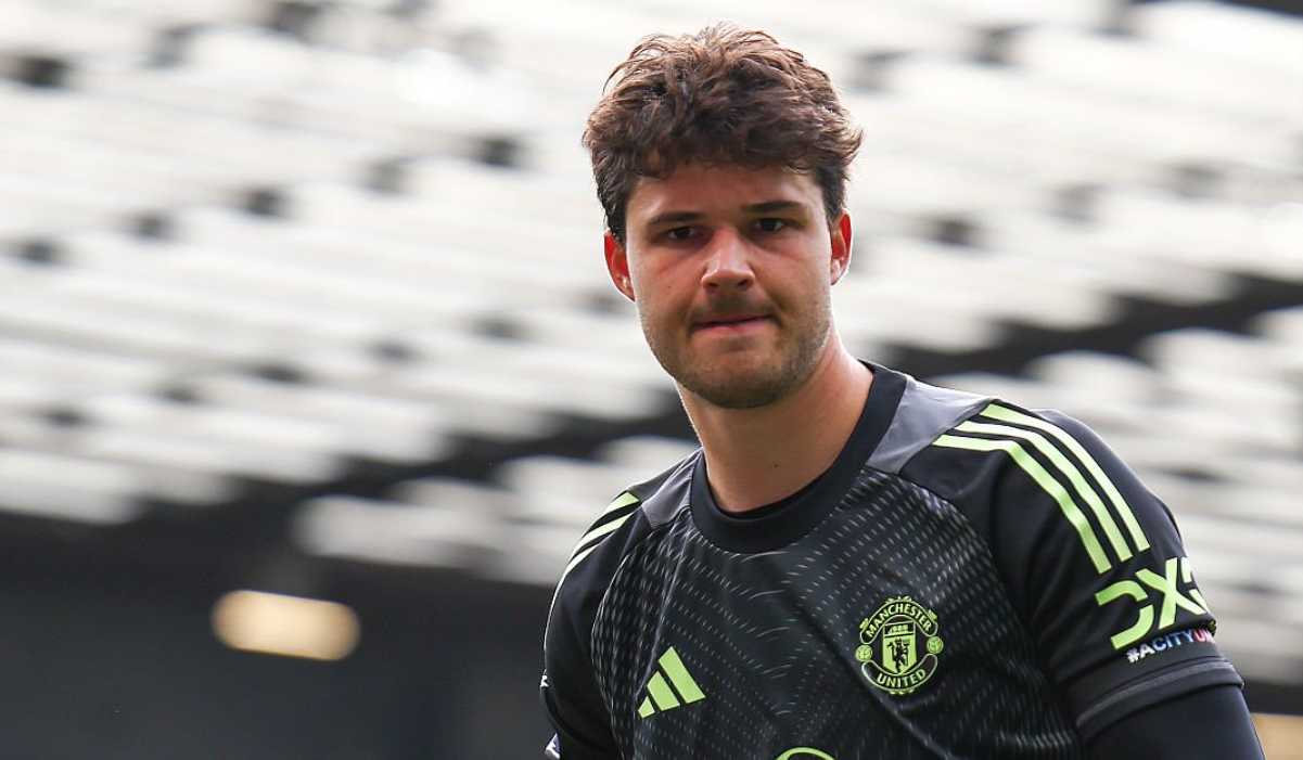 Senne Lammens di laga Manchester United vs Sunderland Senne Lammens di laga Manchester United vs Sunderland