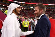 Sheikh Jassim dengan David Beckham legenda Manchester United
