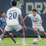 Skuad Dewa United dalam ujicoba kontra Persikota Tangerang di Jeda Internasional Kali Ini