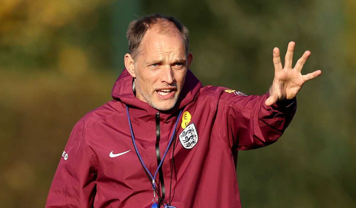 Thomas Tuchel pimpin sesi latihan timnas Inggris