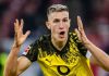nico schlotterbeck di laga Borussia Dortmund vs Bayern Munchen