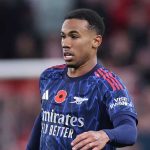 Aksi Gabriel Magalhaes di laga Sunderland vs Arsenal