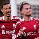 Alexis Mac Allister merayakan golnya ke gawang Real Madrid