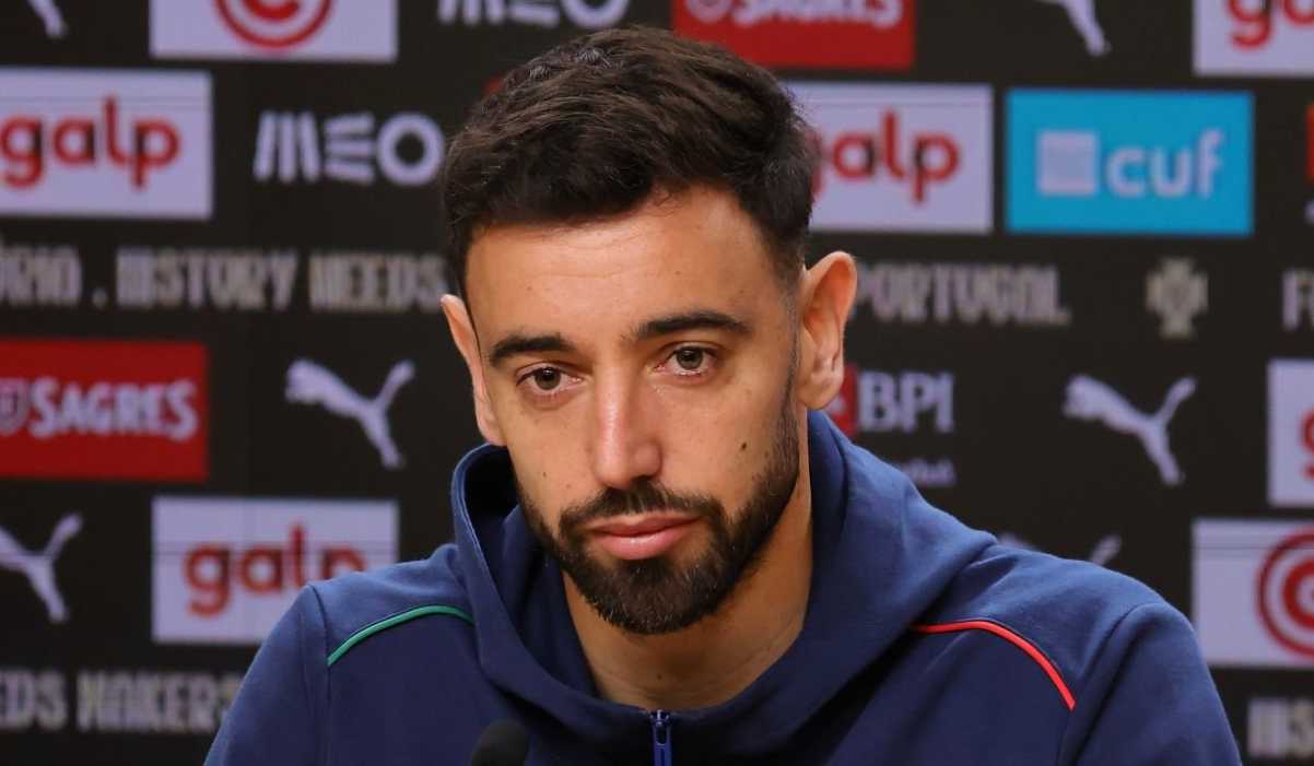 Bruno Fernandes di konferensi pers timnas Portugal