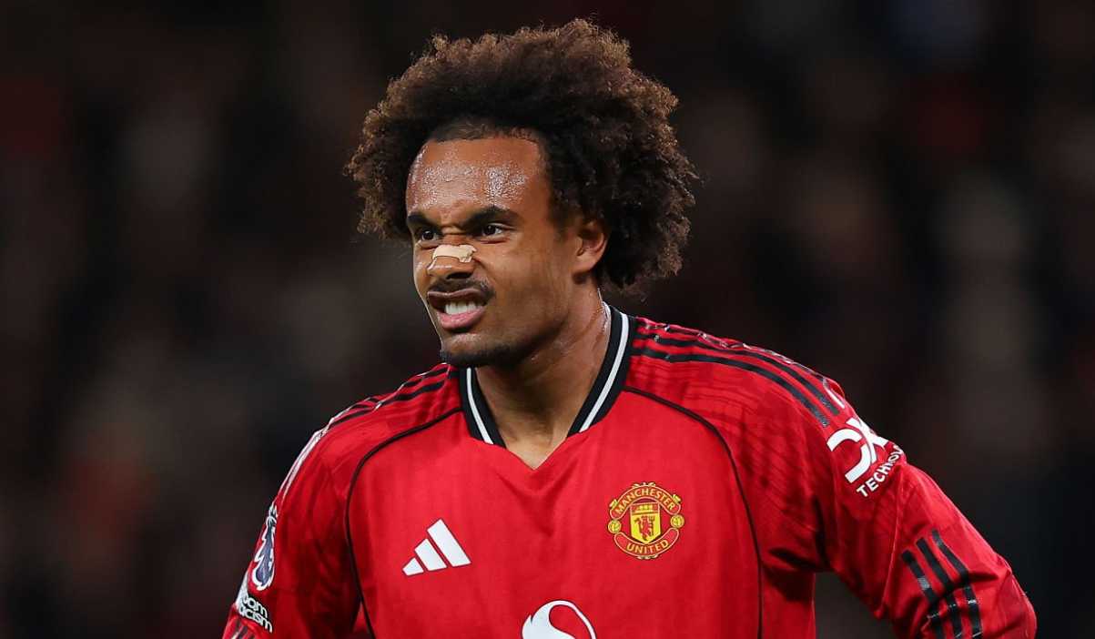 Ekspresi Joshua Zirkzee di laga Manchester United v Brighton Ekspresi Joshua Zirkzee di laga Manchester United v Brighton