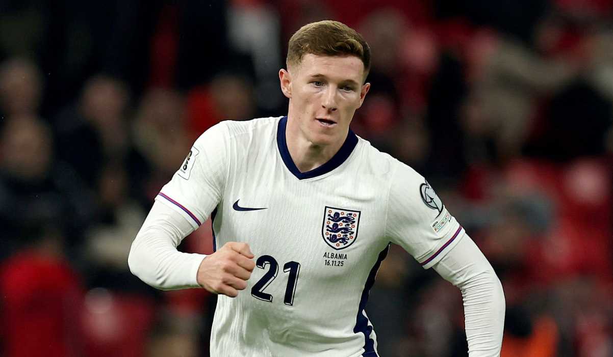 Elliot Anderson di laga Albania v Inggris Elliot Anderson di laga Albania v Inggris