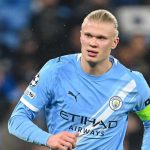 Erling Haaland di laga Manchester City vs Borussia Dortmund