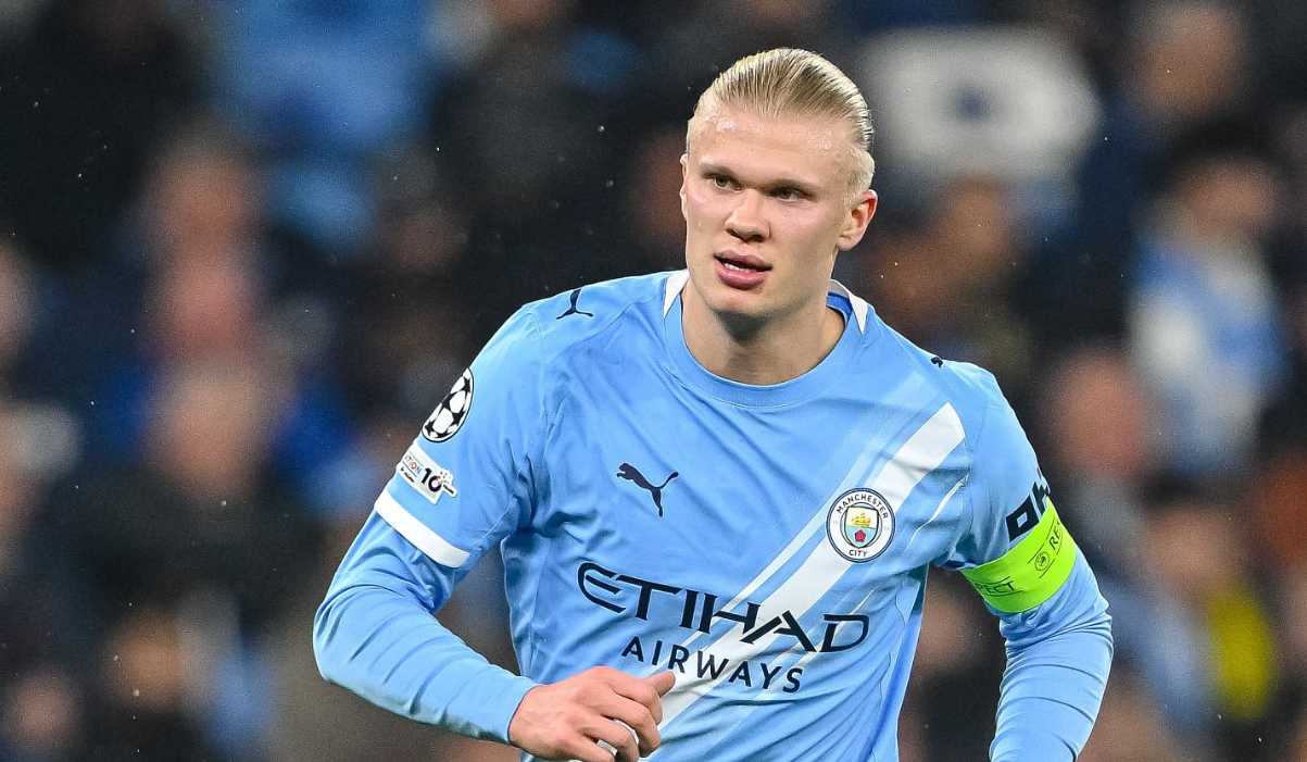 Erling Haaland di laga Manchester City vs Borussia Dortmund Erling Haaland di laga Manchester City vs Borussia Dortmund