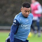 Gabriel Jesus di sesi latihan Arsenal