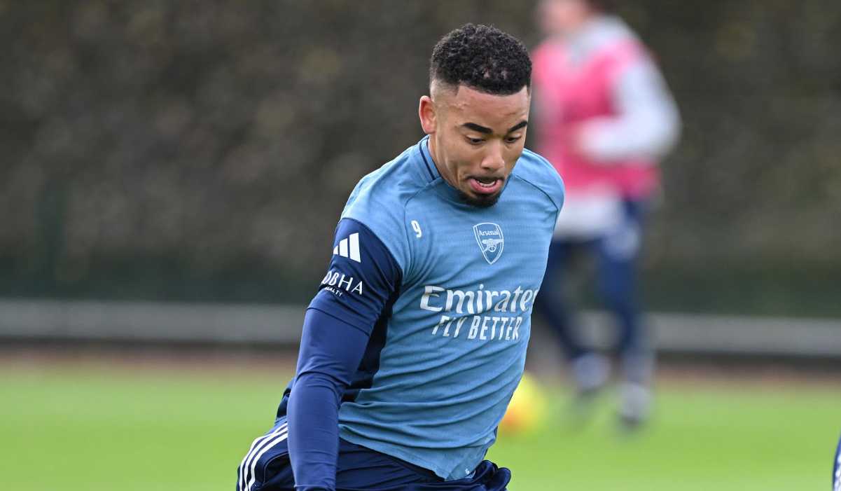 Gabriel Jesus di sesi latihan Arsenal