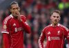 Liga Champions Jadi Harapan Liverpool, Slot Diminta Memulai Kebangkitan Lawan PSV Gestur Virgil van Dijk dan Alexis Mac Allister di laga Liverpool vs Nottingham Forest