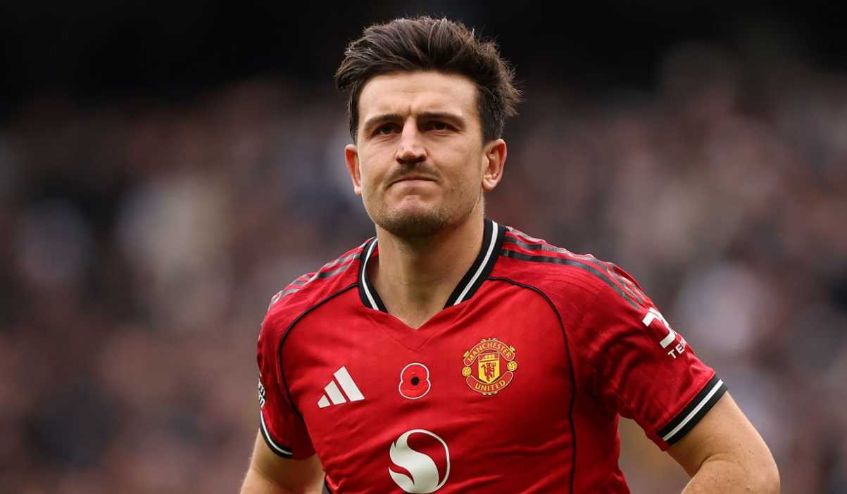 Harry Maguire di laga Tottenham vs Manchester United