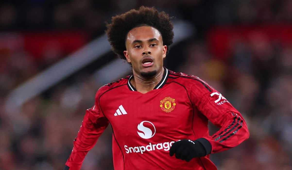 Joshua Zirkzee di laga Manchester United vs Everton