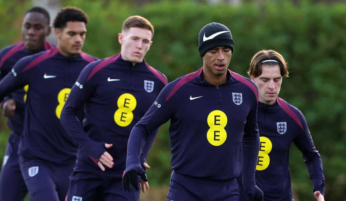 Jude Bellingham di sesi latihan timnas Inggris