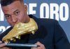Kylian Mbappe raih Golden bott pertamanya