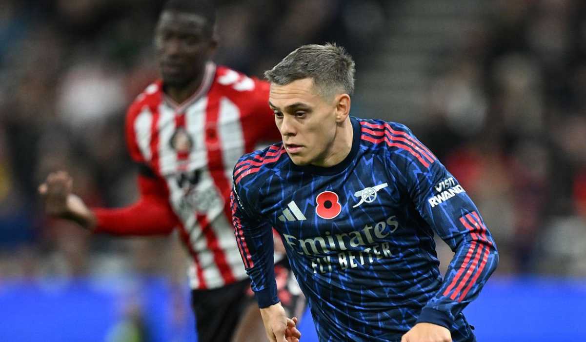 Leandro Trossard di laga Sunderland vs Arsenal