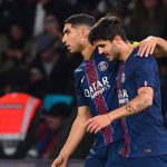 Lucas Beraldo merayakan golnya bersama Achraf Hakimi