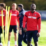 Marc Guehi di Sebuah Sesi Latihan Crystal Palace