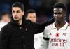 Mikel Arteta dan Bukayo Saka usai laga Burnley vs Arsenal