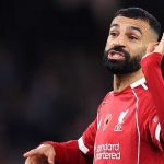 Mohamed Salah di laga Manchester City v Liverpool