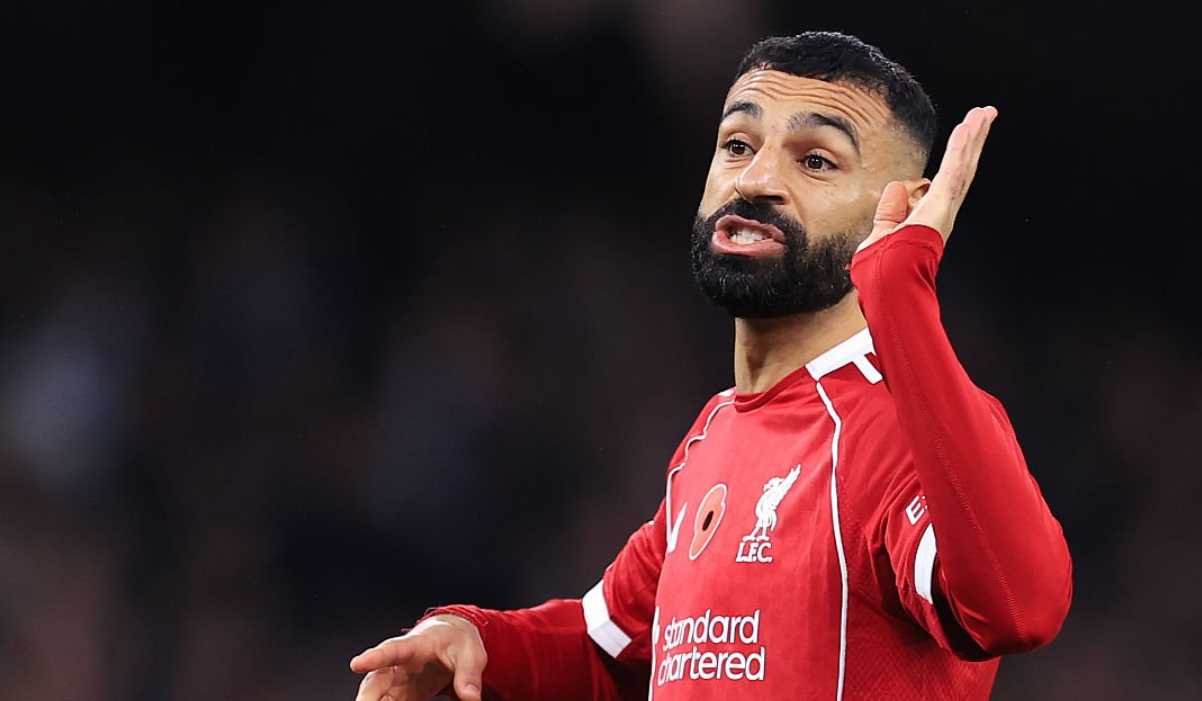 Mohamed Salah di laga Manchester City v Liverpool