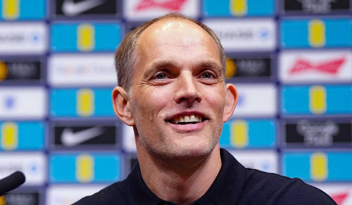 Thomas Tuchel di konferensi pers timnas Inggris Thomas Tuchel di konferensi pers timnas Inggris