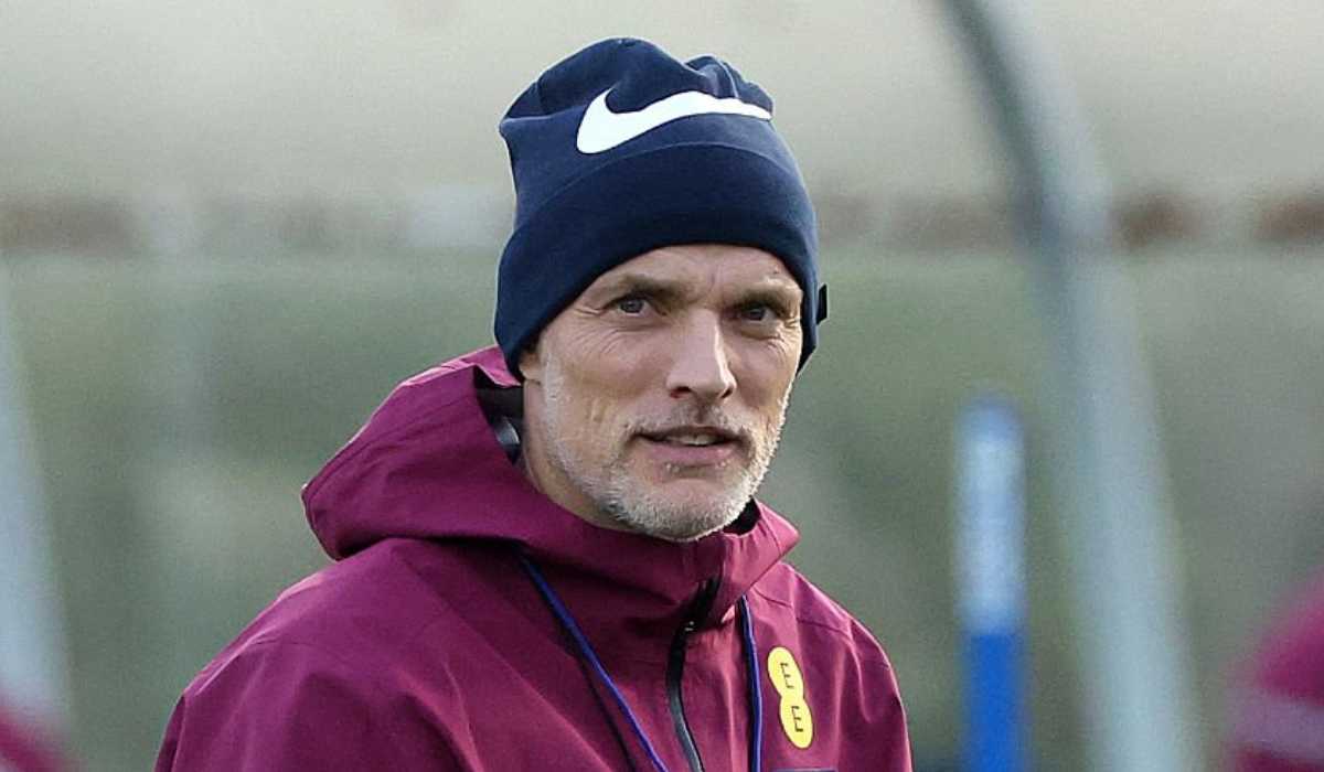 Thomas Tuchel di sesi latihan timnas Inggris