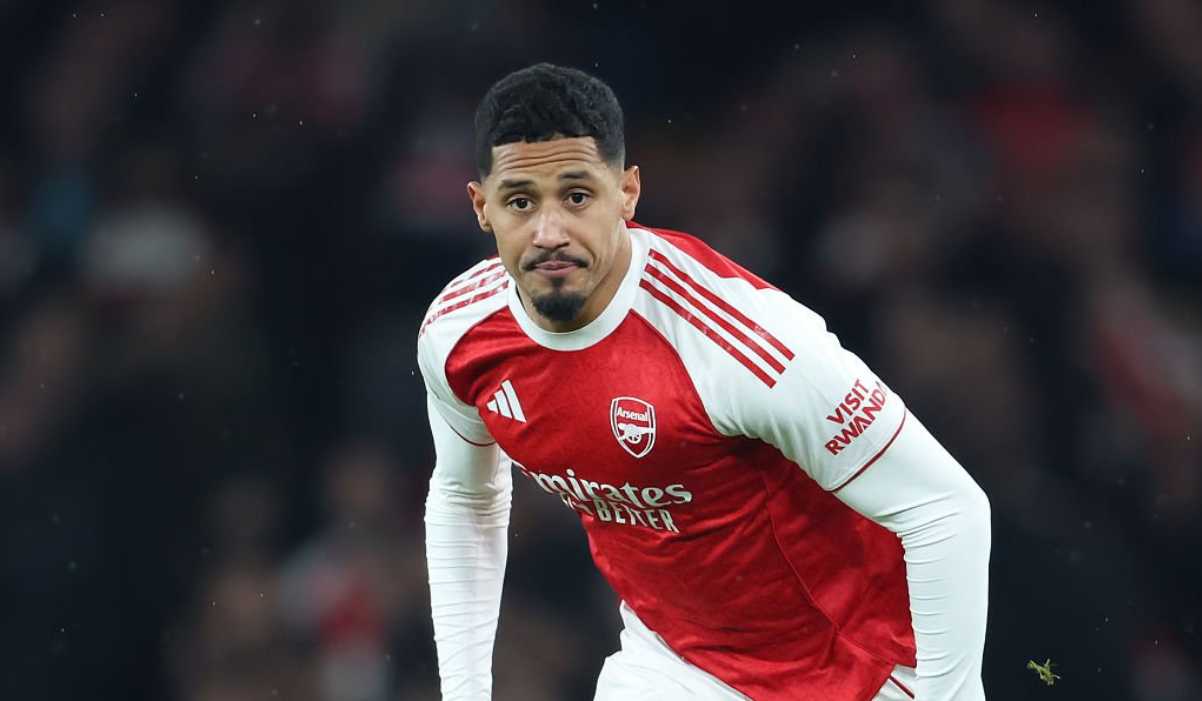 William Saliba di laga Arsenal vs Bayern Munchen William Saliba di laga Arsenal vs Bayern Munchen