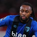 Aksi Antoine Semenyo di laga Manchester United vs Bournemouth