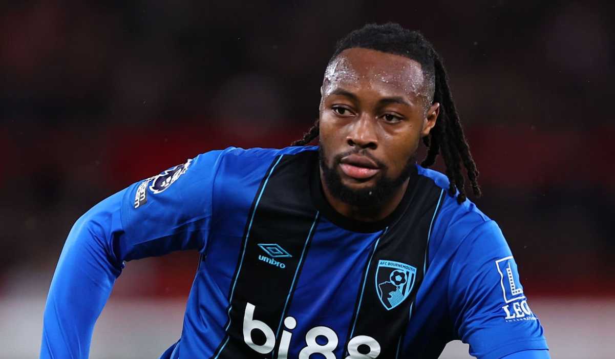 Aksi Antoine Semenyo di laga Manchester United vs Bournemouth Aksi Antoine Semenyo di laga Manchester United vs Bournemouth