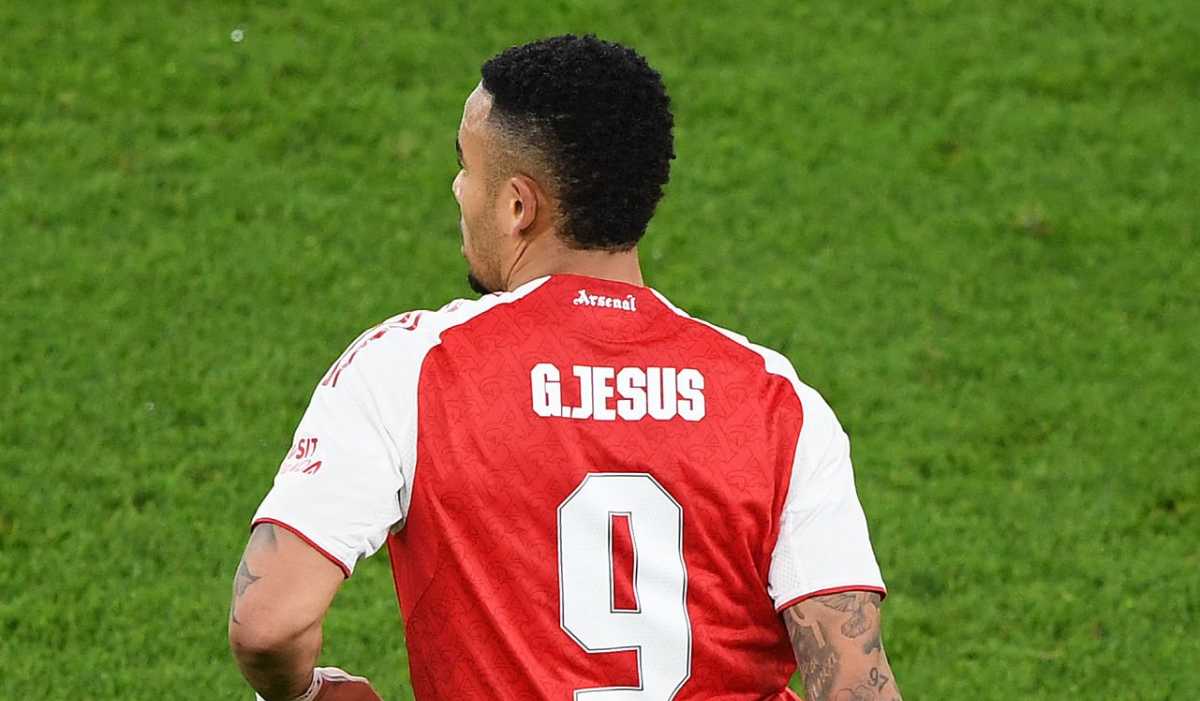 Aksi Gabriel Jesus di laga Arsenal vs Crystal Palace