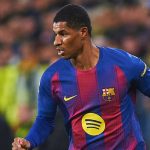 Aksi Marcus Rashford di laga Villarreal vs Barcelona