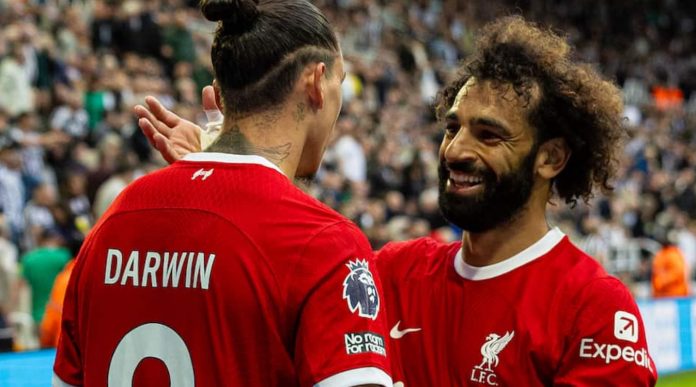 Darwin Nunez dan Mohamed Salah