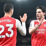 Mikel Arteta Punya Pemain Terbaik di Premier League Saat Arsenal Jaga Keunggulan Lima Poin Declan Rice ikut merayakan gol yang dicetak Mikel Merino