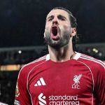 Dominik Szoboszlai merayakan golnya ke gawang Leeds United