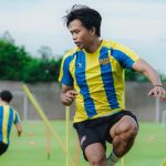 Edo Febriansyah dalam sesi latihan Dewa United jelang tandang ke Bali United