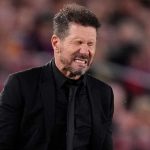 Gestur Diego Simeone selama kekalahan Atletico Madrid dari Barcelona