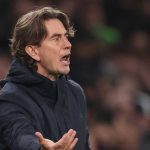 Gestur Thomas Frank di laga Tottenham vs Liverpool