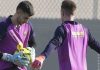 Terungkap, Kenyataan di Barcelona Soal Hubungan Ter Stegen dan Joan Garcia Joan Garcia dan Ter Stegen dalam Sebuah Sesi Latihan Barcelona