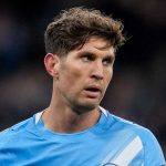 John Stones di laga Manchester City vs Bayer Leverkusen