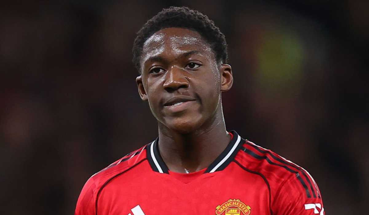 Kobbie Mainoo di laga Manchester United v Everton Kobbie Mainoo di laga Manchester United v Everton