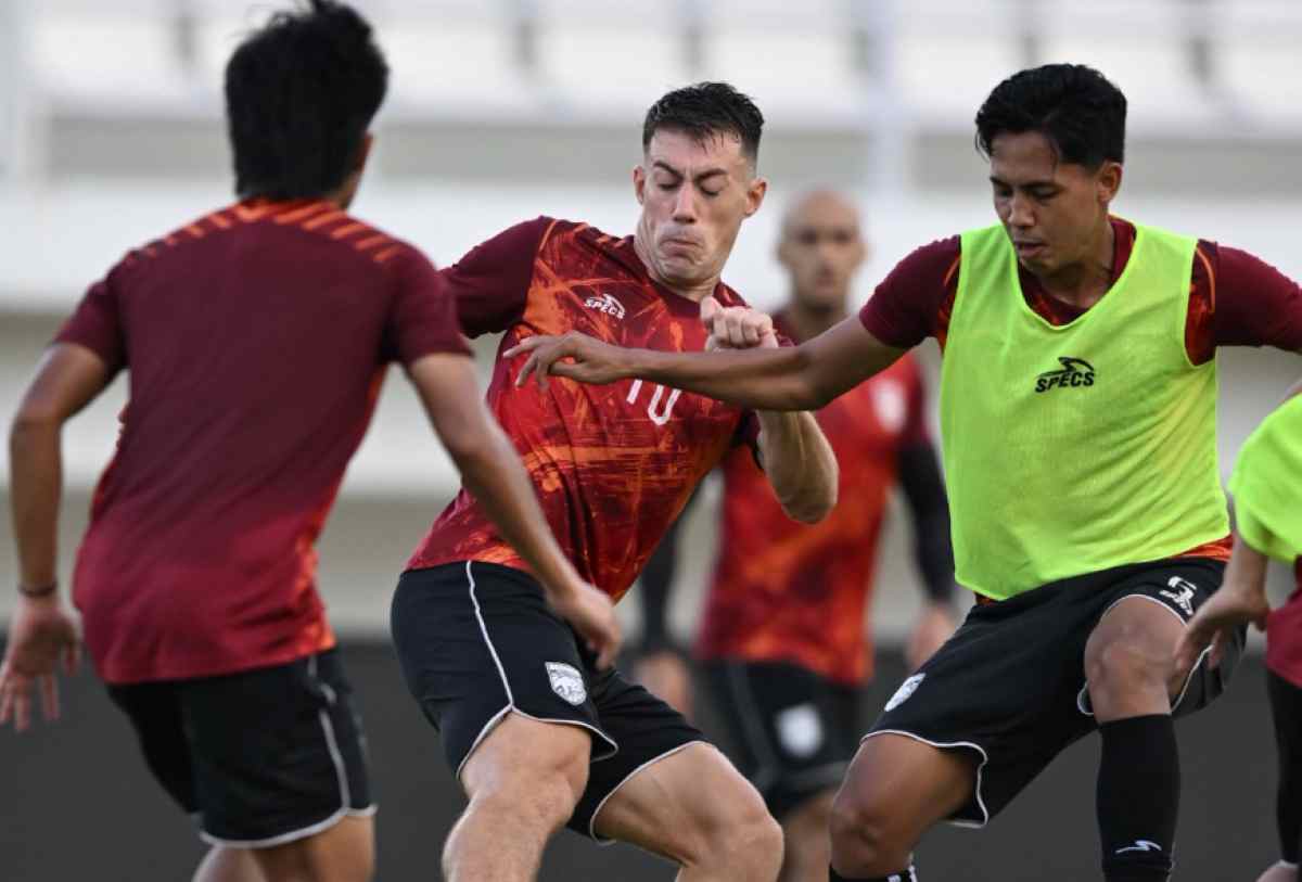 Latihan Tim Borneo FC Jelang Tandang ke Malut United
