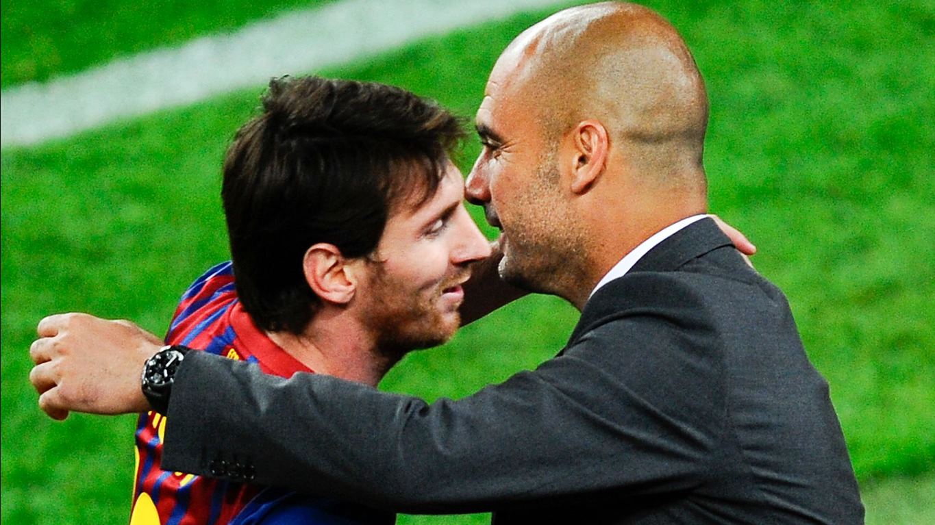 Lionel Messi dan Pep Guardiola Lionel Messi dan Pep Guardiola