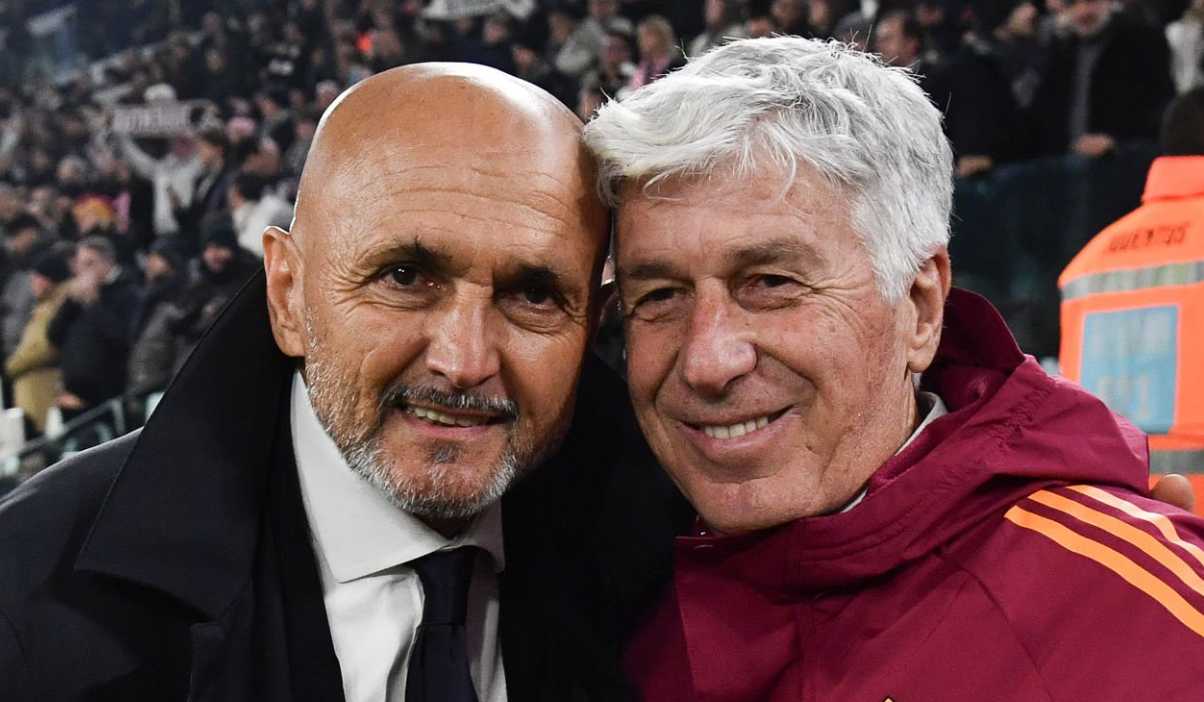 Luciano Spalletti foto bersama Gian Piero Gasperini Luciano Spalletti foto bersama Gian Piero Gasperini