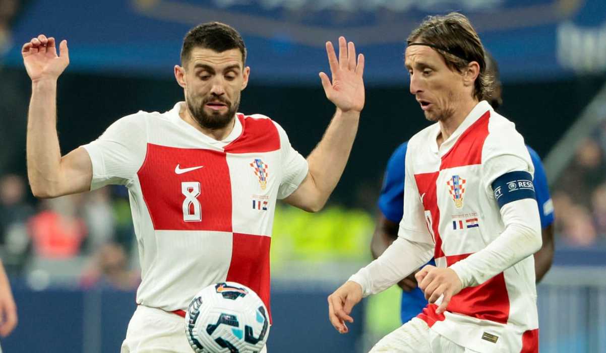Luka Modric dan Mateo Kovacic di laga Kroasia vs Prancis Luka Modric dan Mateo Kovacic di laga Kroasia vs Prancis