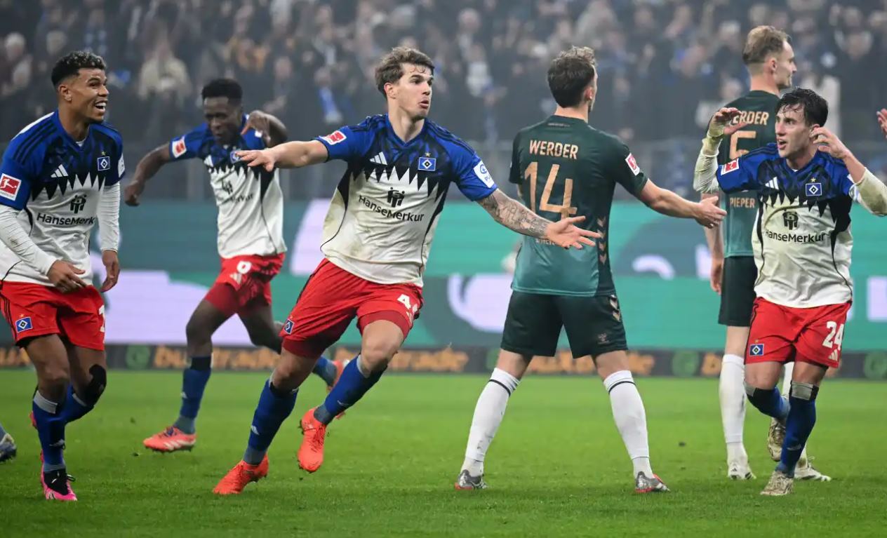 Aksi Brilian Luka Vuskovic Antar Hamburg Tekuk Bremen 3-2