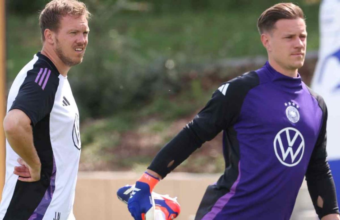 Marc-Andre ter Stegen dalam Sebuah Sesi Latihan di Timnas Jerman