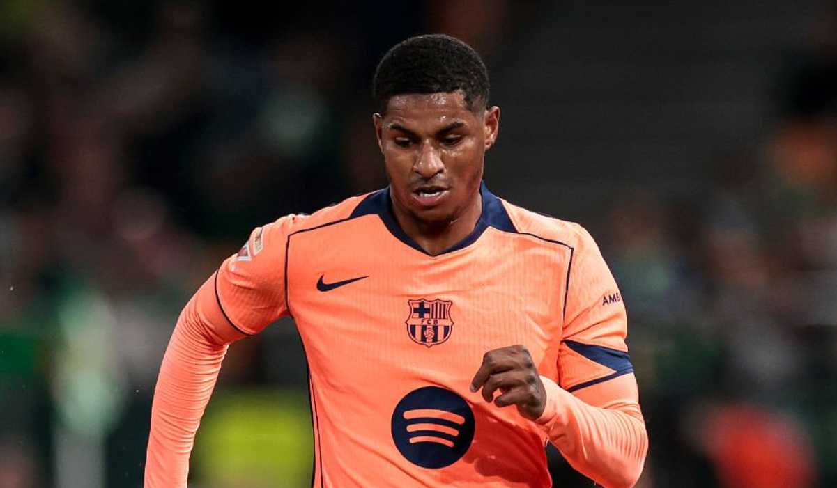 Marcus Rashford di laga Real Betis vs Barcelona